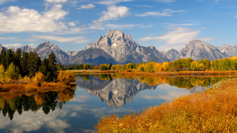 Teton mountain range in Wyoming