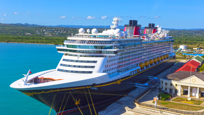 Disney cruise ship at harbor