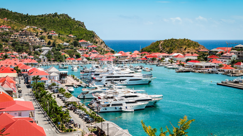 Luxury yachts in St. Barts
