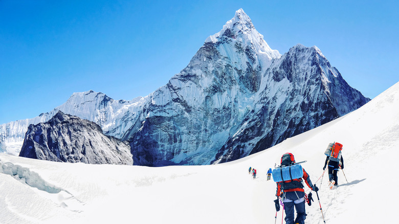 Climbers on Mount Everest