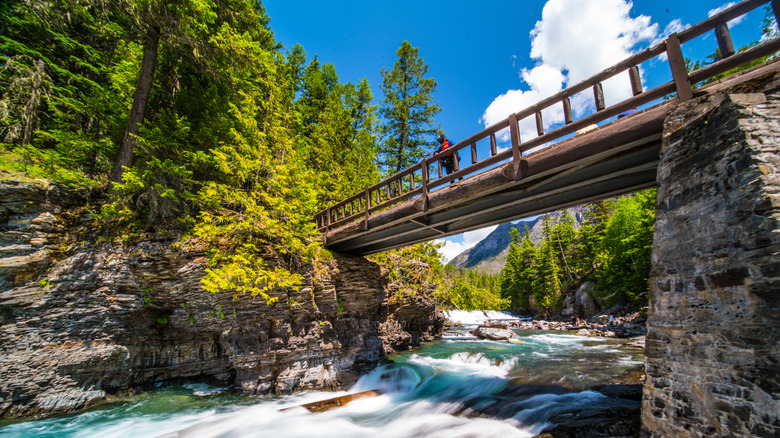 McDonald Creek in Glacier National Park, in summer time.