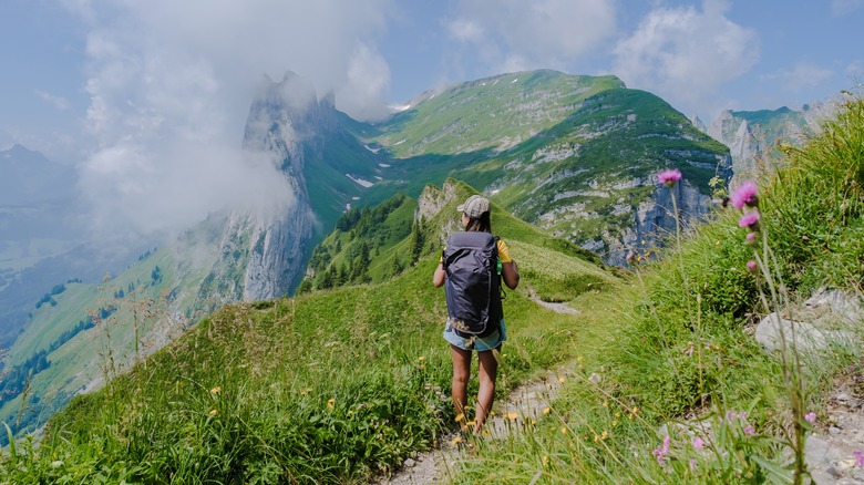 hike with mountains