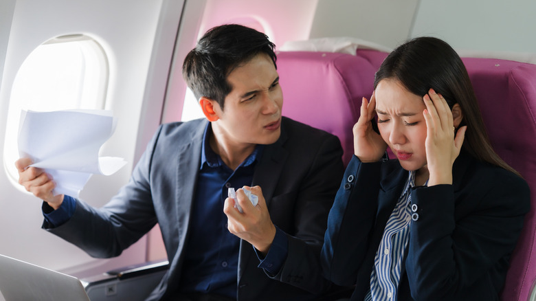 angry passenger on flight