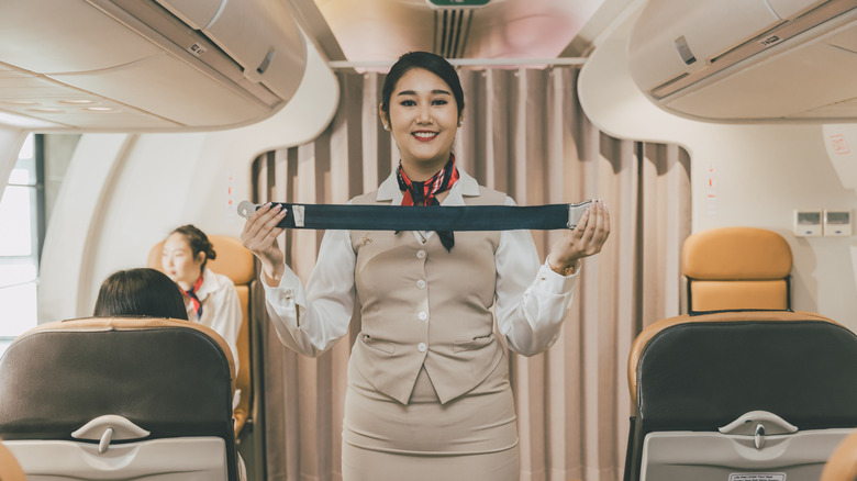 flight attendant safety demo