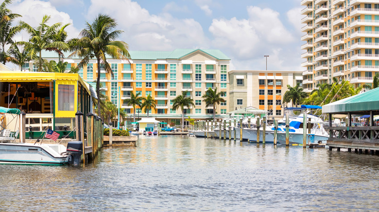 Waterfront restaurants and condos in Delray Beach, Florida