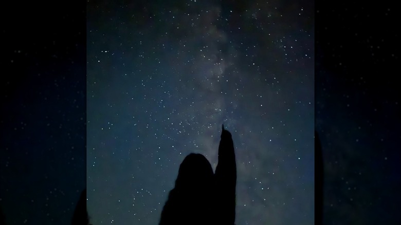 A traveler enjoys the night sky at Kissimmee Prairie Reserve State Park