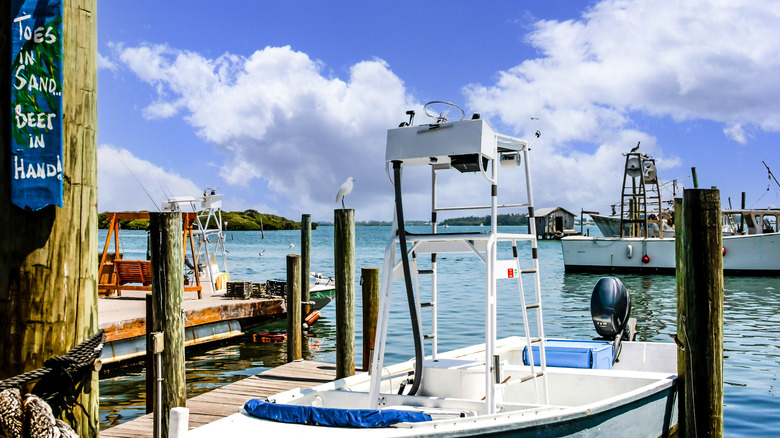 Boats docked in Cortez, Florida