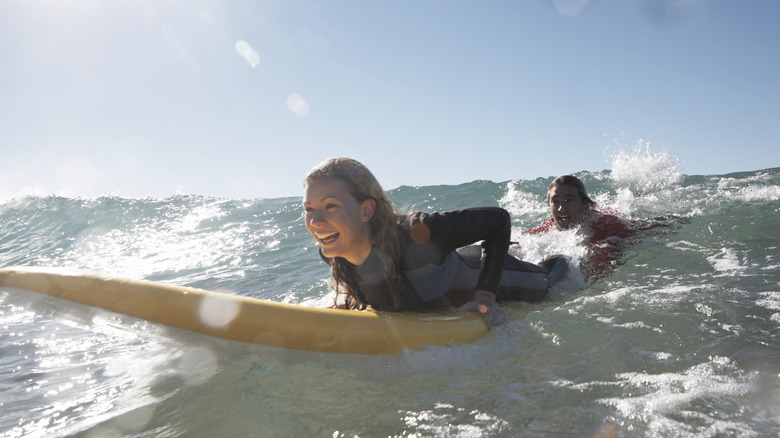 Surfing lessons in water