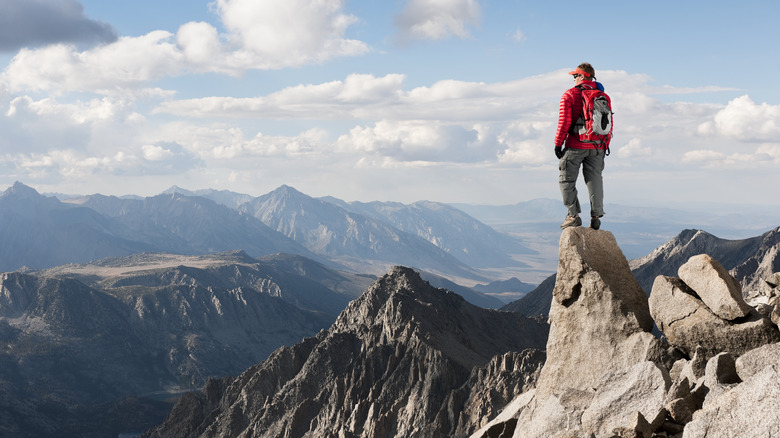 Man standing on a mountain