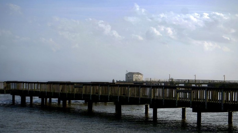 the patapsco river and pier from for armistead