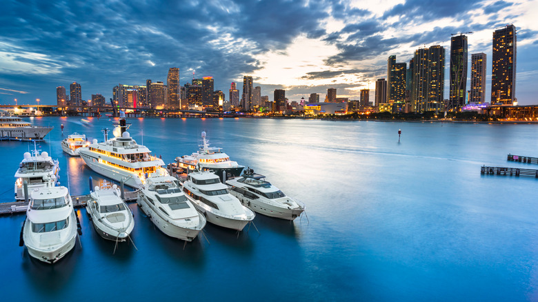 Boats and buildings of Miami