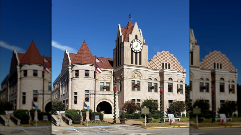 outside Wilkes County Courthouse heritage building