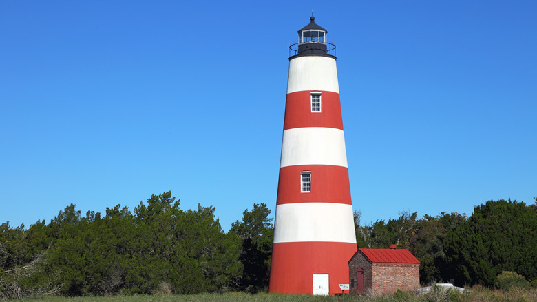 the Sapelo Island Lighthouse on the southern tip of Sapelo Island, Georgia