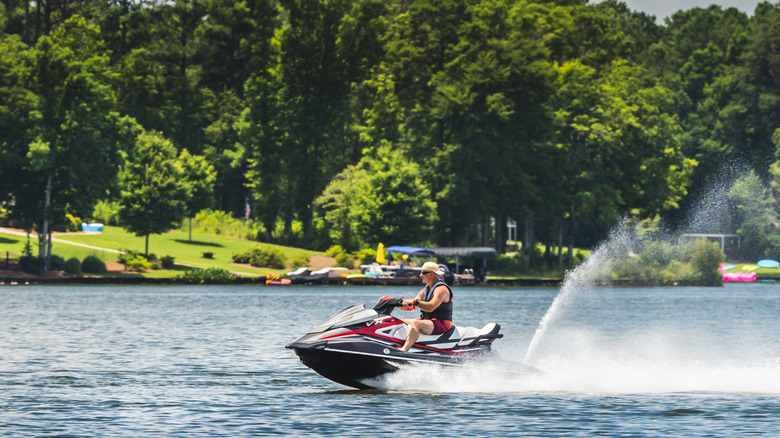 A person jet skiing in Greensboro