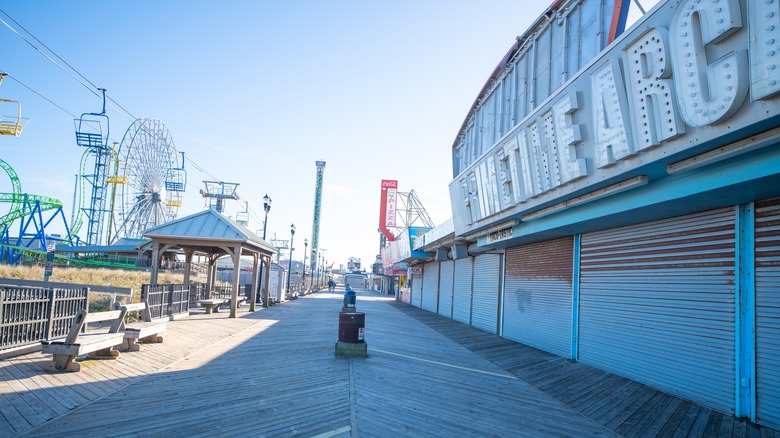 Sunny day on boardwalk, Seaside Heights