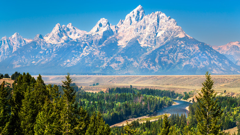 Grand Teton mountain range in Wyoming, U.S.