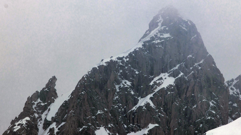 Second Tower on snowy, cloudy day