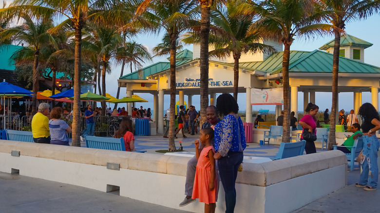 family enjoys lauderdale-by-the-sea