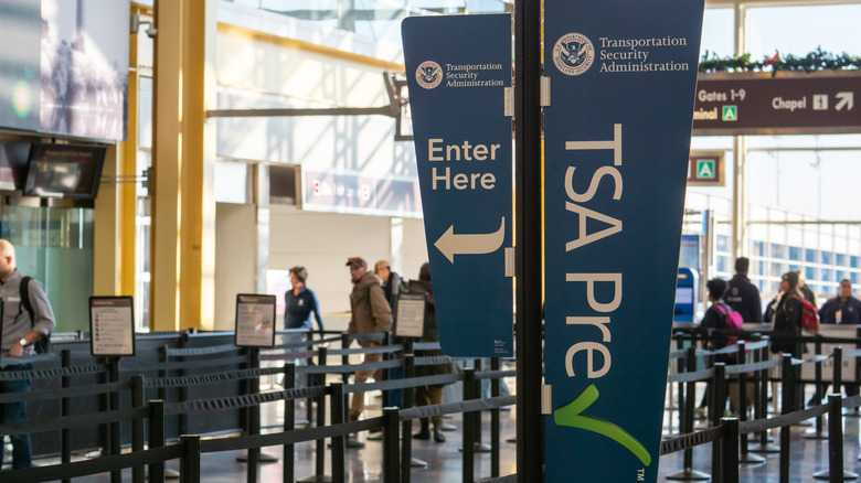 TSA Precheck line at airport