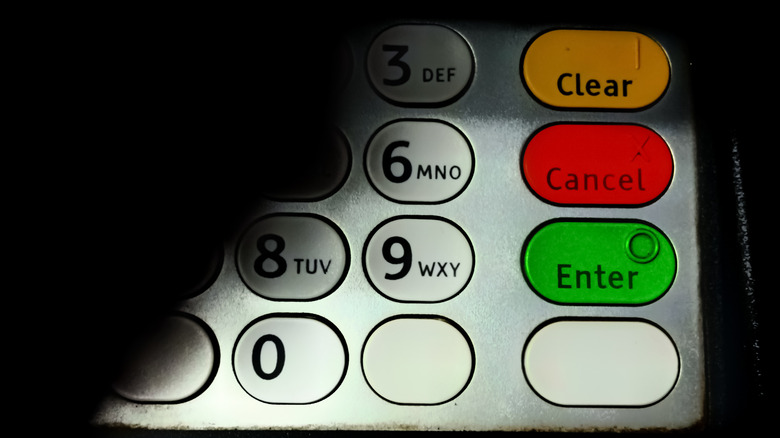 Shadowy ATM machine