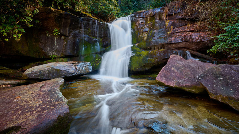 Cedar Rock Falls in the Pisgnah National Forest, Brevard