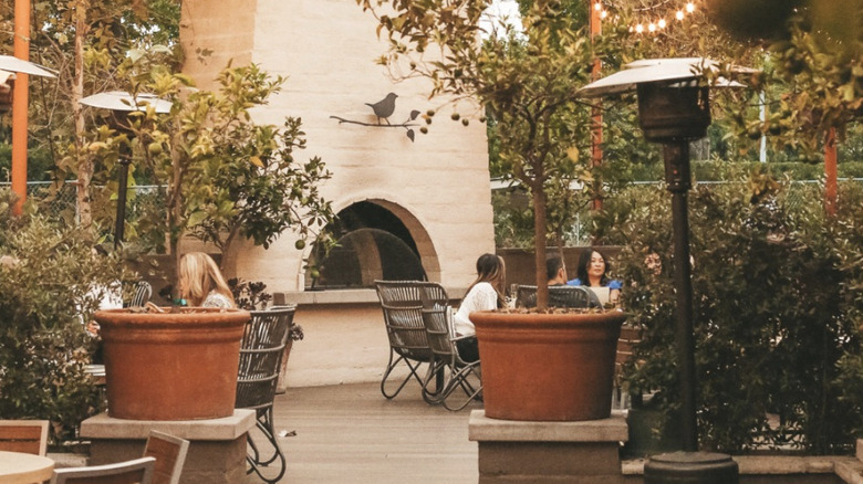 The Front Yard restaurant at The Garland hotel.