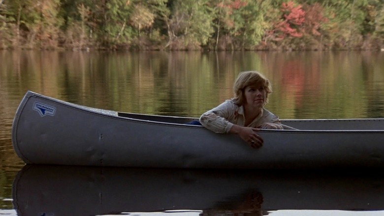 Friday 13th Adrienne King in a canoe