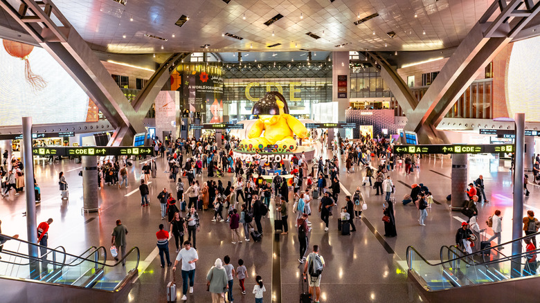 Busy Doha Hamad International Airport