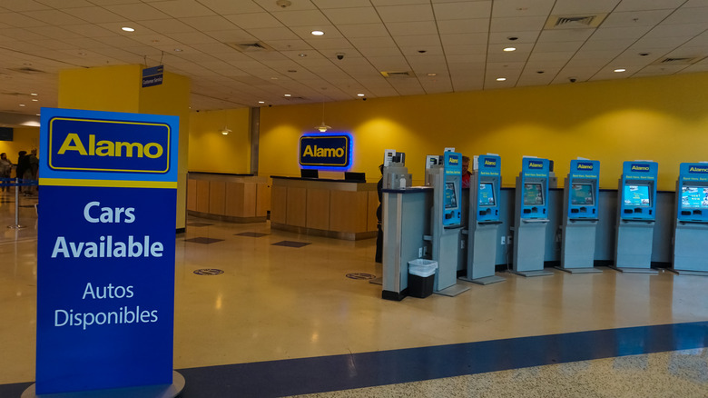 Alamo rental kiosks