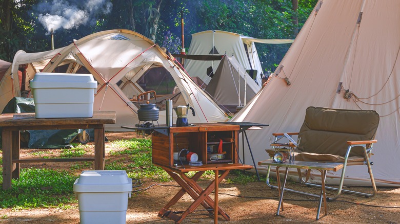 A communal campsite 