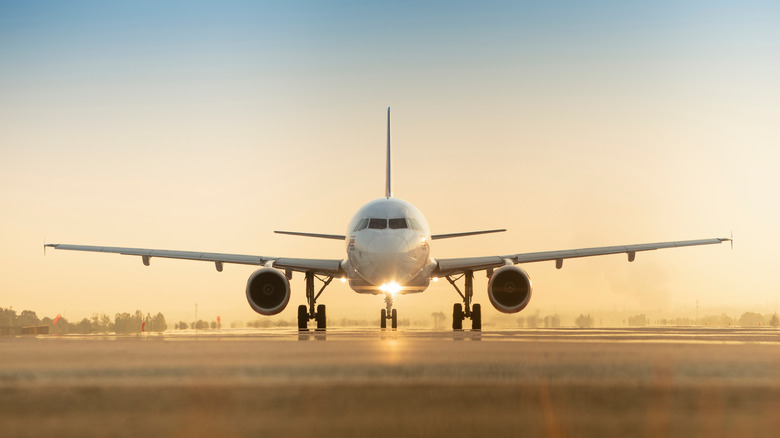 Plane on the runway