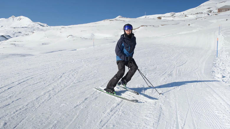 using ski poles for added shifting