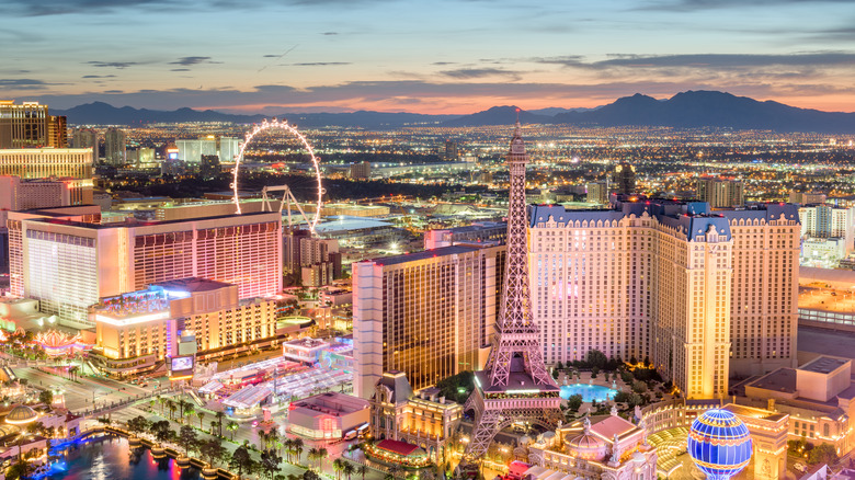 Las Vegas skyline at night