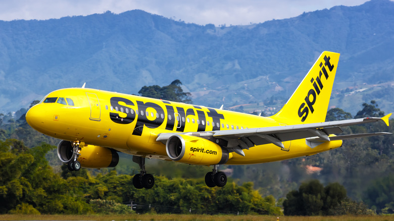 Spirit Airlines plane taking off
