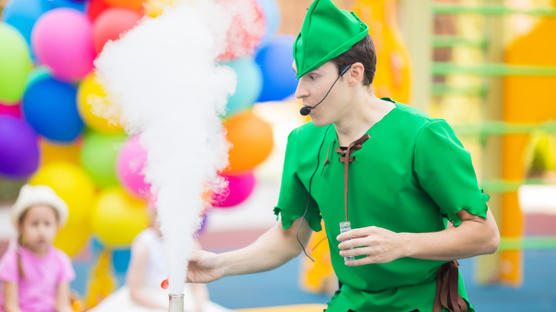 Man in Peter Pan costume 