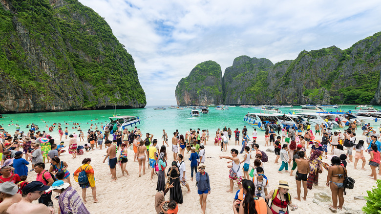 tourist at Maya Bay