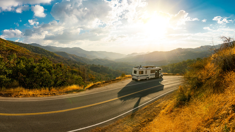 RV on a back road