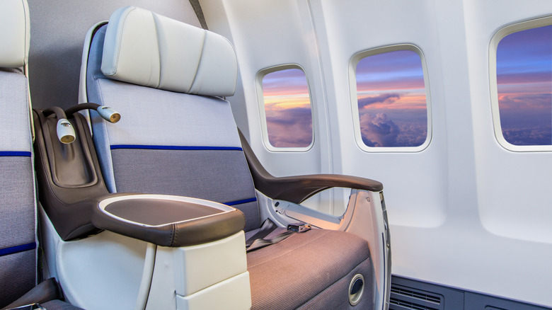 first-class seat at sunset