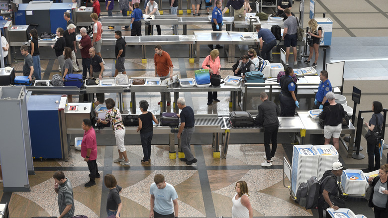 Airport security lines