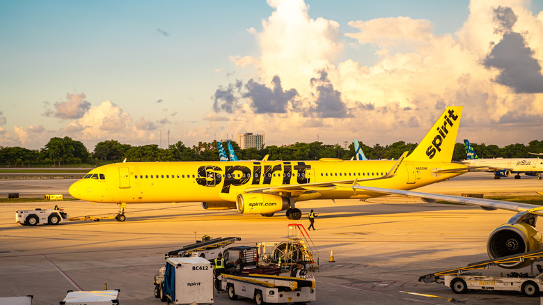 a spirit plane at sunset