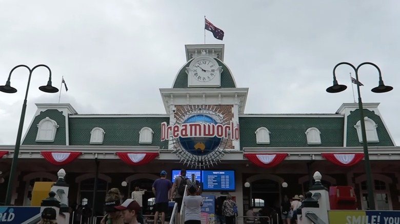Family taking selfie at Dreamworld