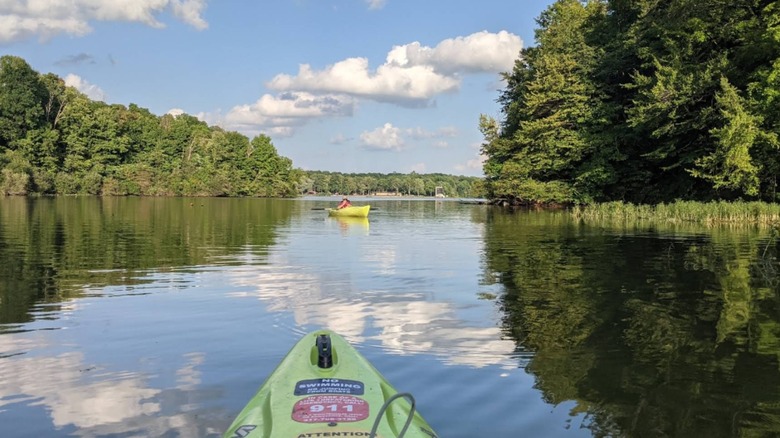 canoeing on Eagle Creek Reservoir in Indianapolis