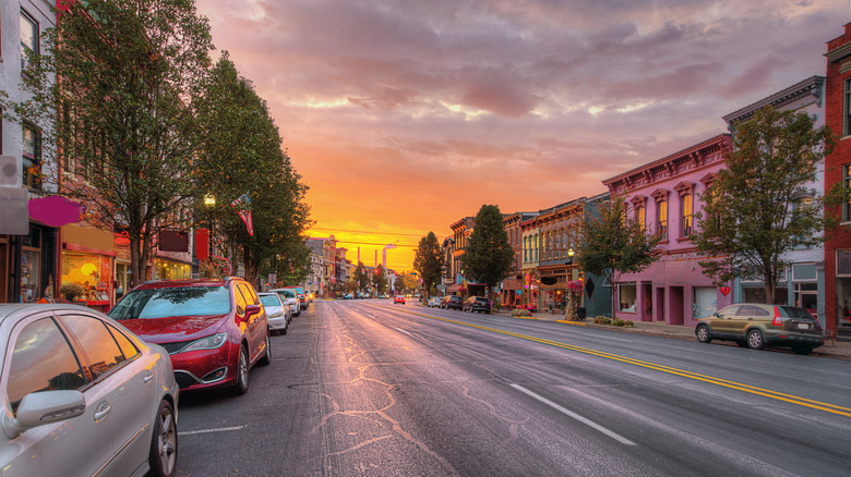 Downtown Madison at sunset