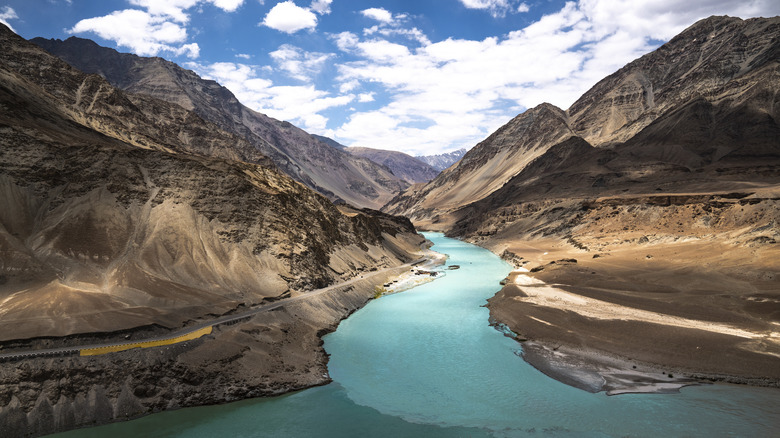 Confluence of Indus and Zanskar Rivers
