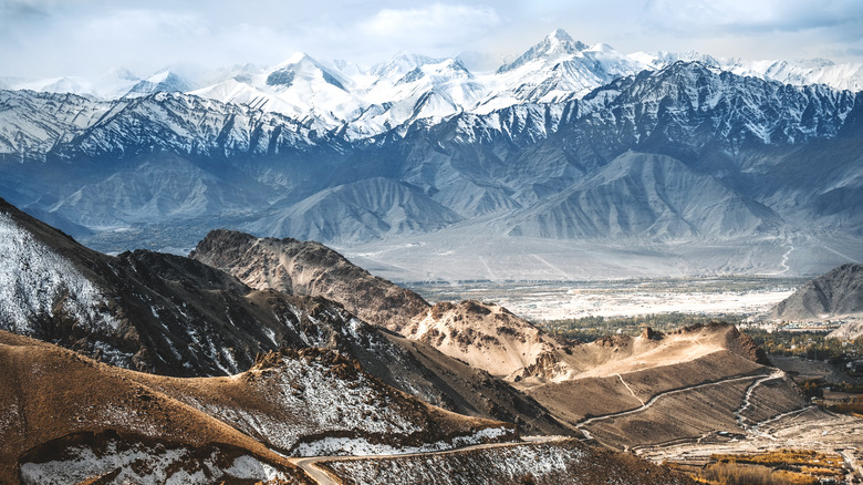 Snowcapped mountains outside Leh, Ladakh