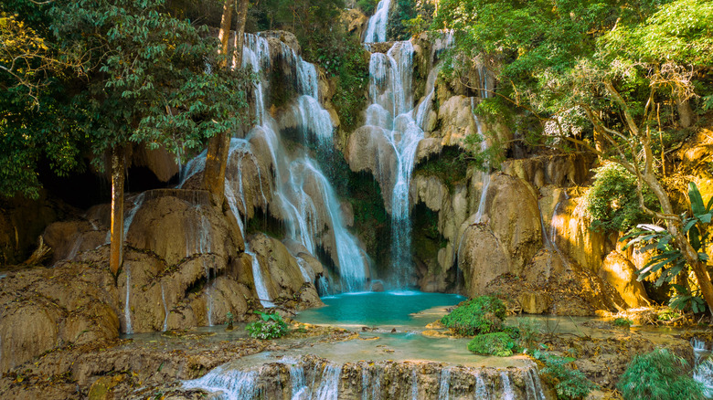 The beautiful Kuang Si Falls