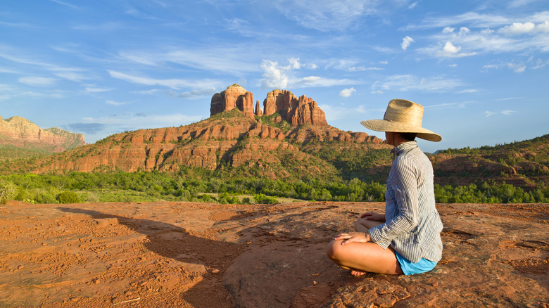 person enjoying nature in Sedona