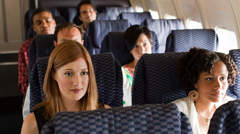 passengers on airplane