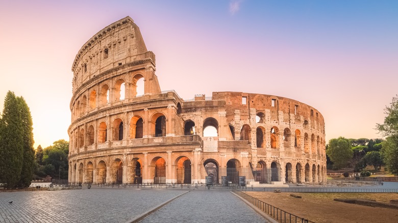 The Roman Colosseum at sunrise