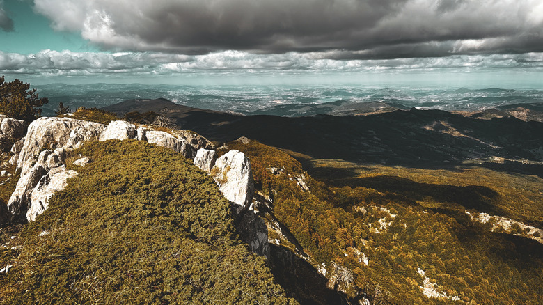 Mountain landscape inside Pollino National Park